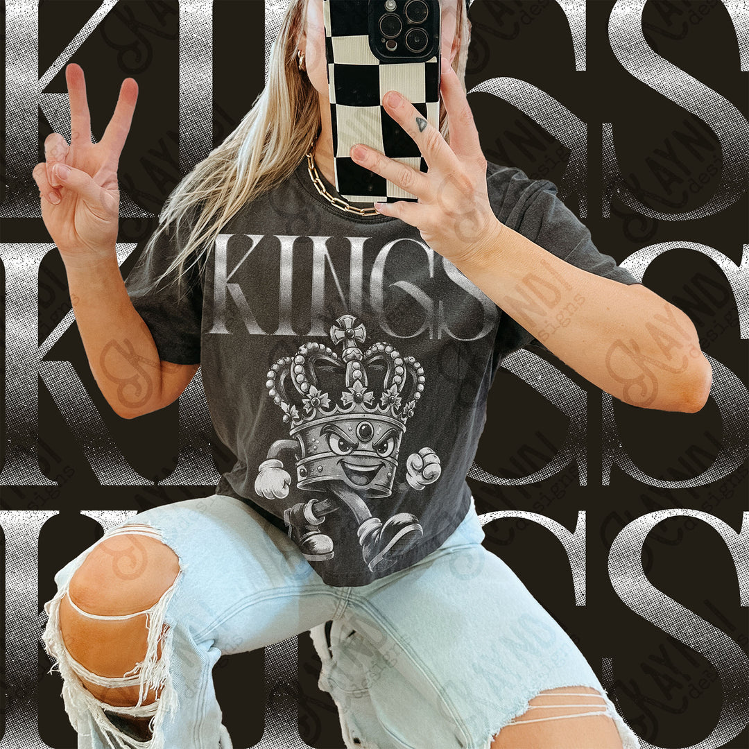 Halftone Mascots Kings DTF transfer mockup