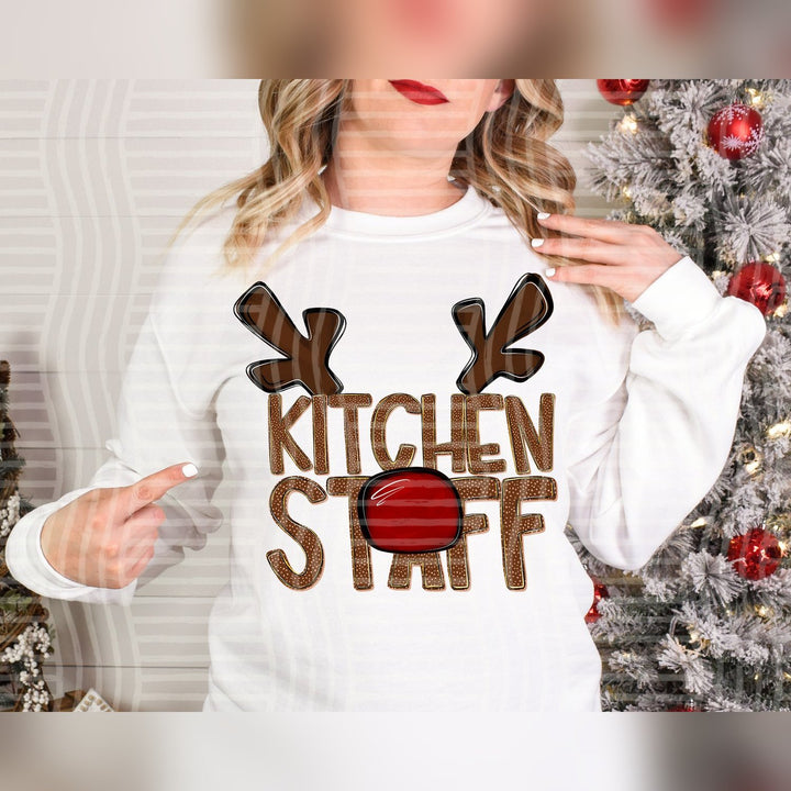 Kitchen Staff Deer Antler School Staff DTF transfer