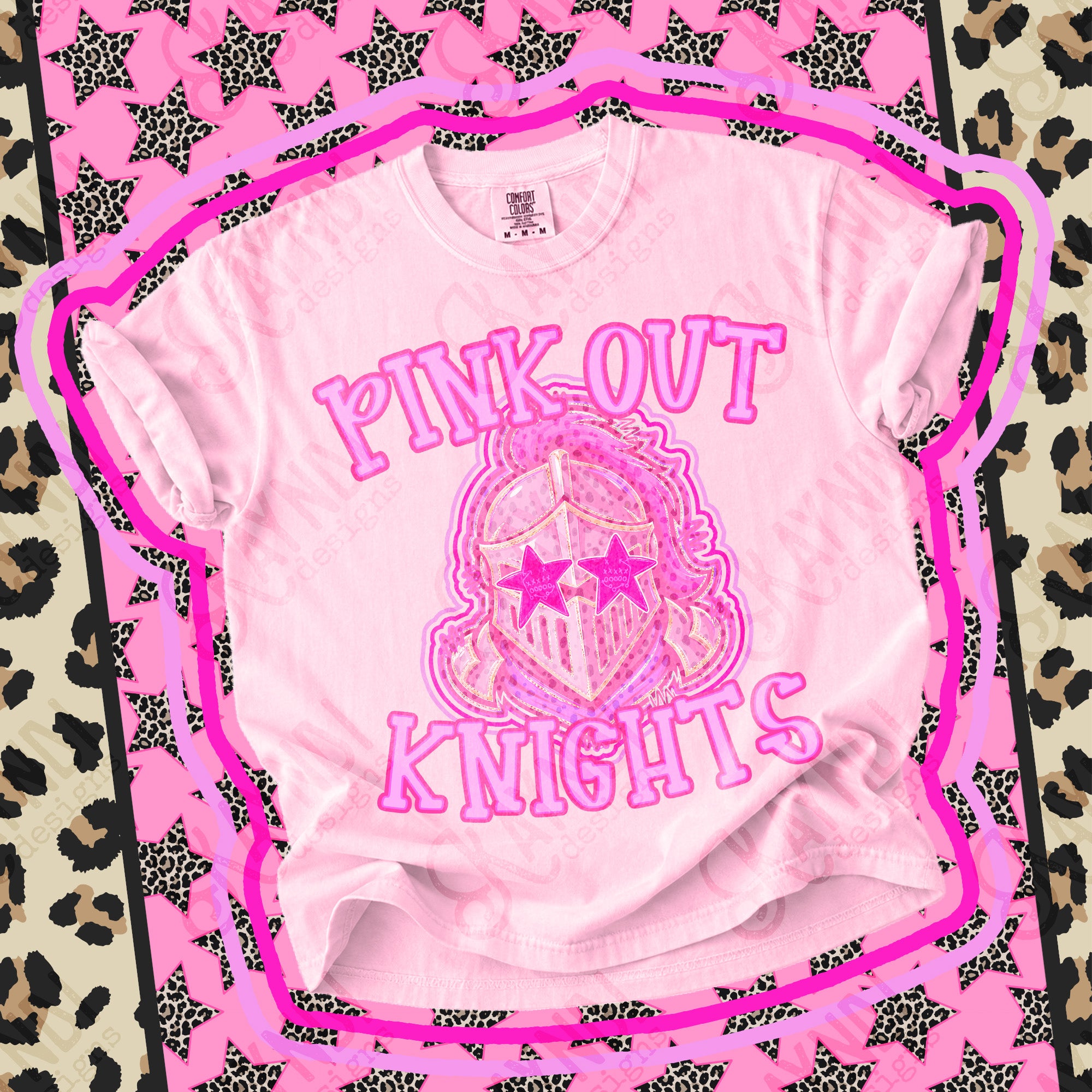 Pink Out Mascots Knights mockup
