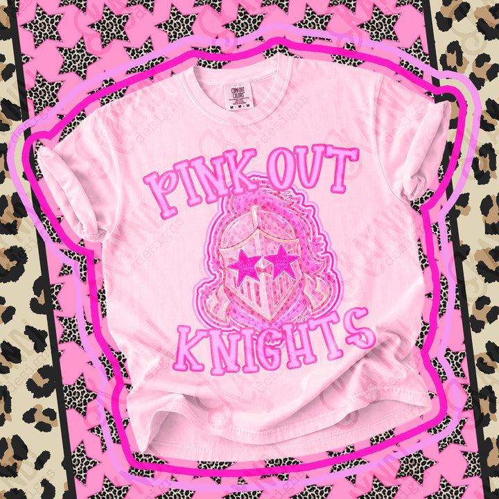 Knights Pink Out Mascots mascot DTF transfer