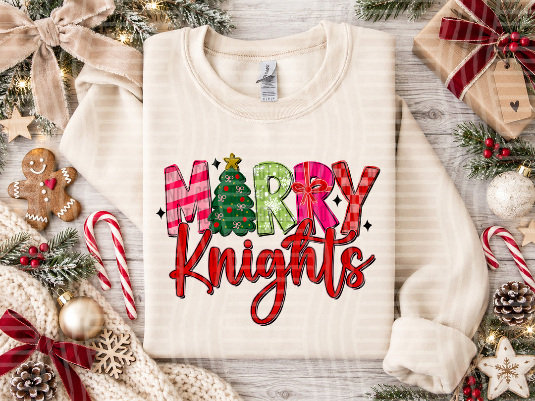 Knights Merry mascot DTF transfer