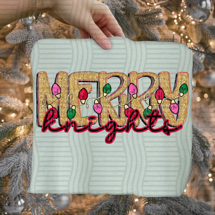 Knights Merry Lights Mascots DTF transfer