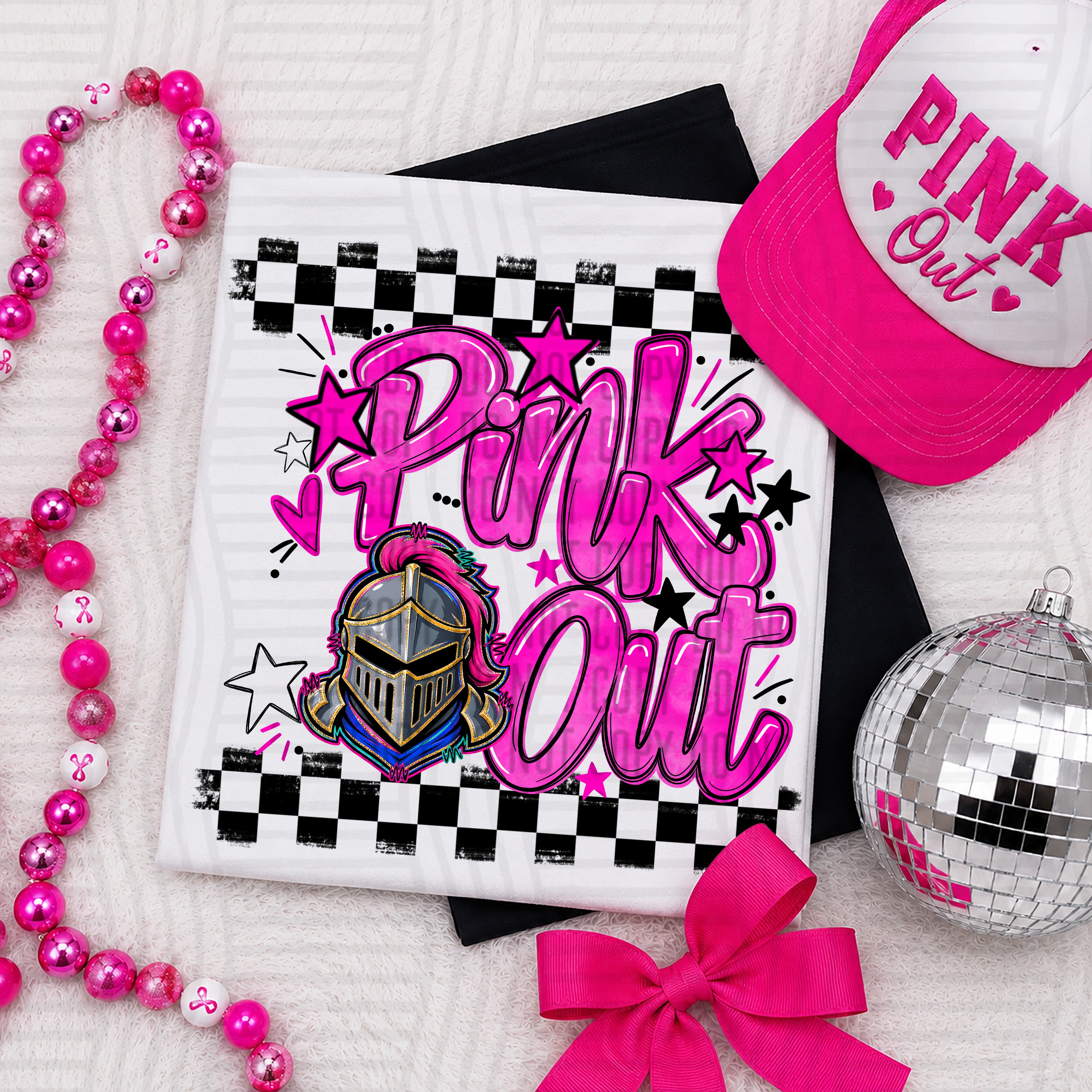 Pink Out Mascots CC Knights design