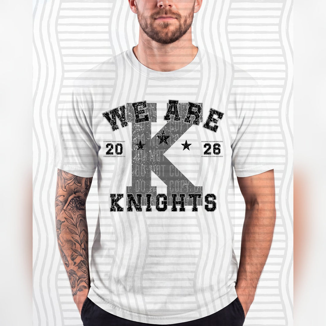Knights Varsity Initials Mascots DTF transfer