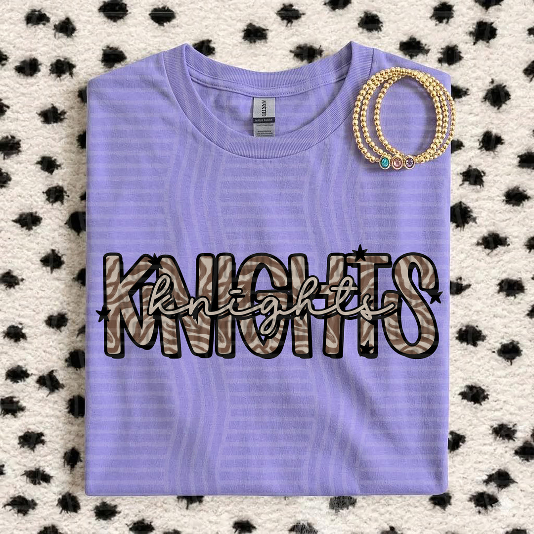 Knights Zebra Mascots DTF transfer