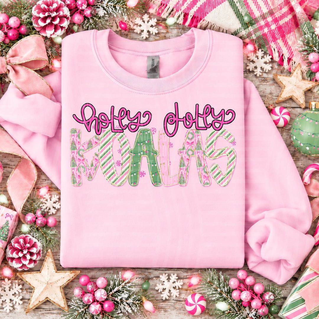 Koalas Holly Jolly Mistletoe Magic Mascots DTF transfer