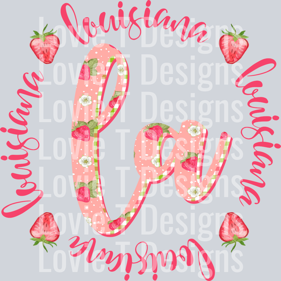 LA Louisiana Strawberries and Gingham(1)
