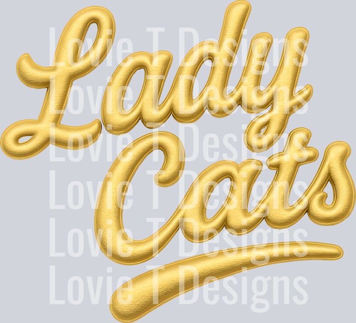 LADY CATS FAUX PUFF GOLD