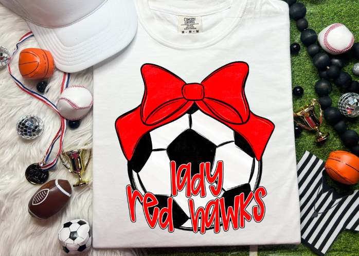 SPORT BOW SOCCER RED LADY RED HAWKS