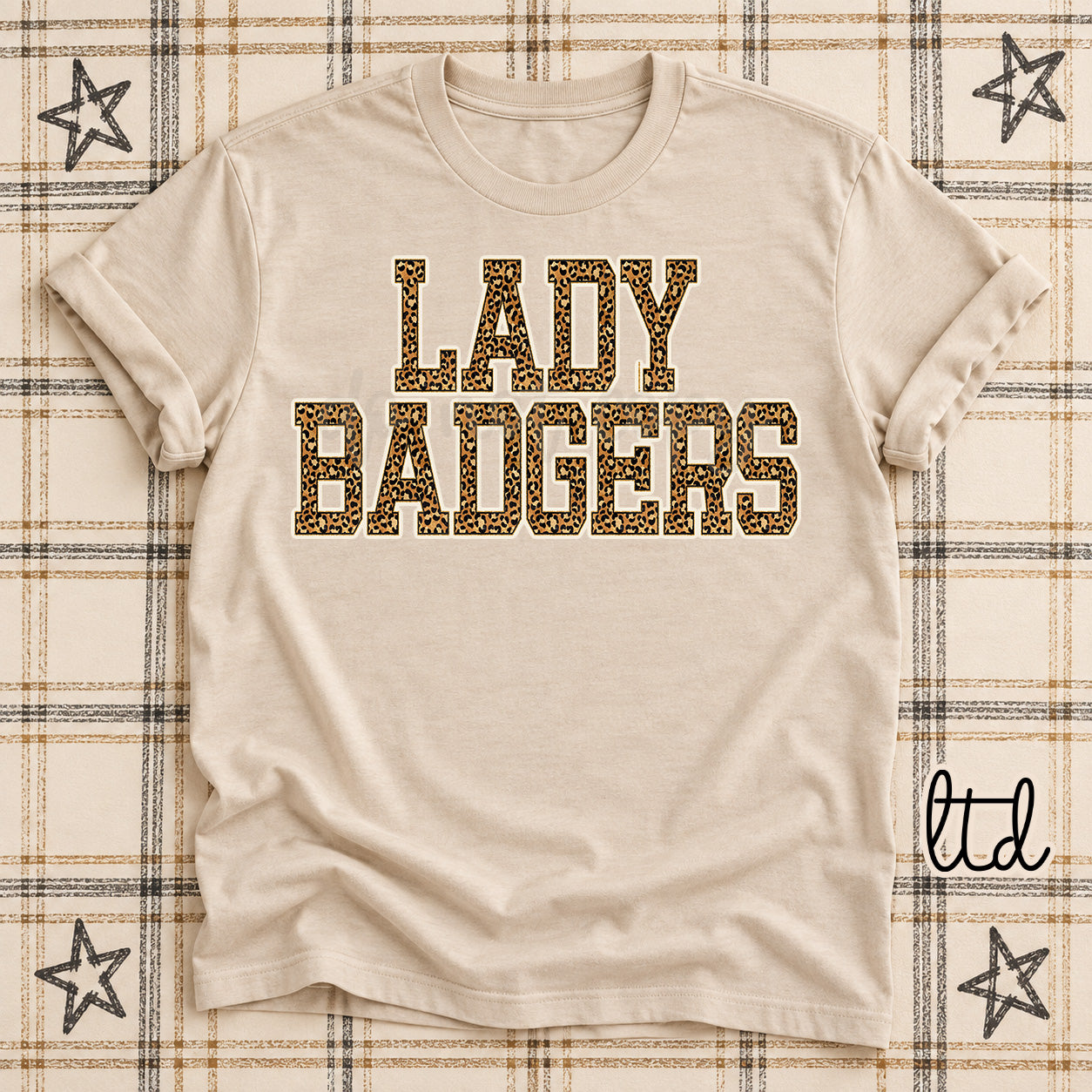 Dark Leopard Mascots Lady Badgers design