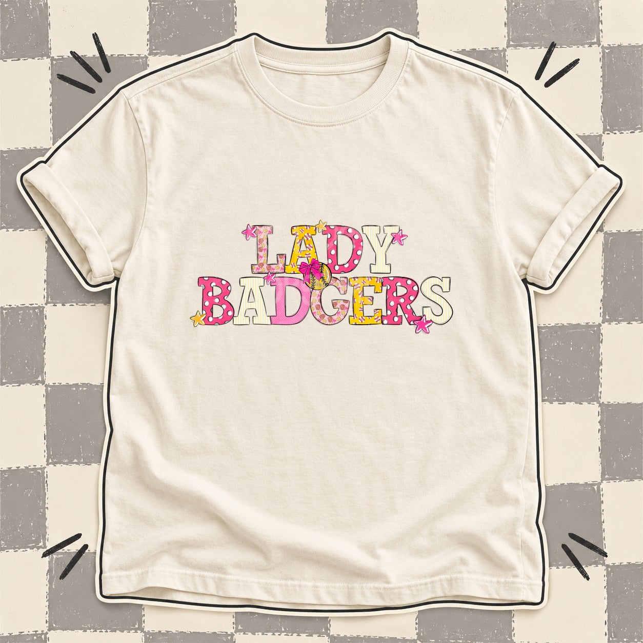 Mixed Doodle Softball Mascots – Sweet Softball Lady Badgers design