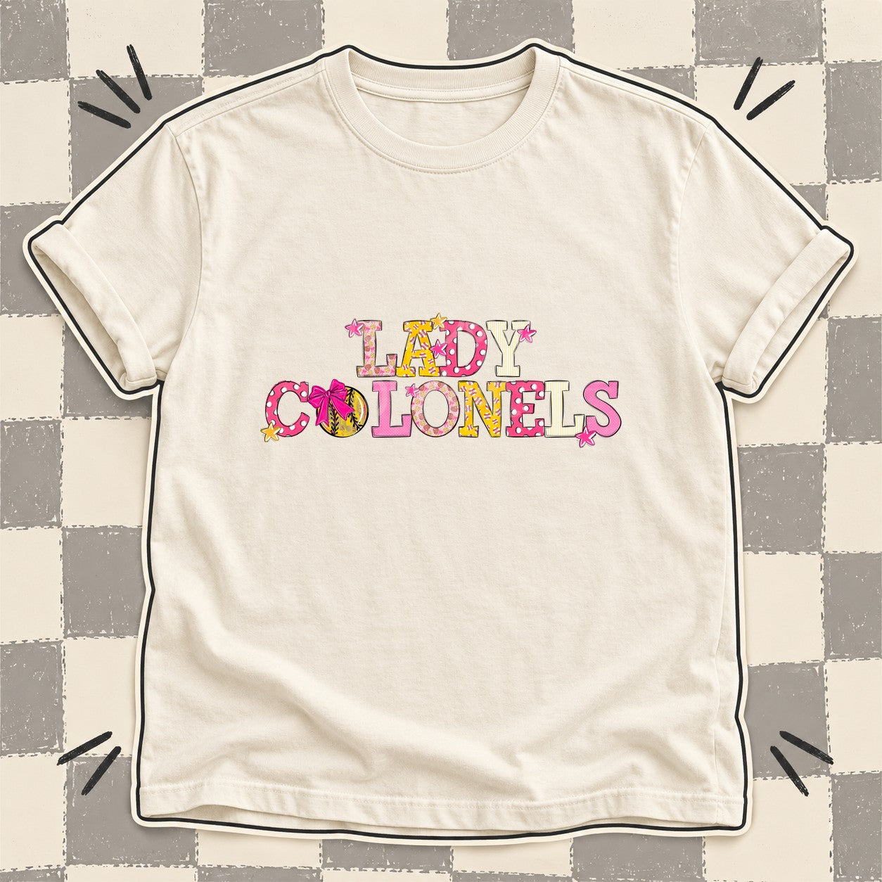 Mixed Doodle Softball Mascots – Sweet Softball Lady Colonels design