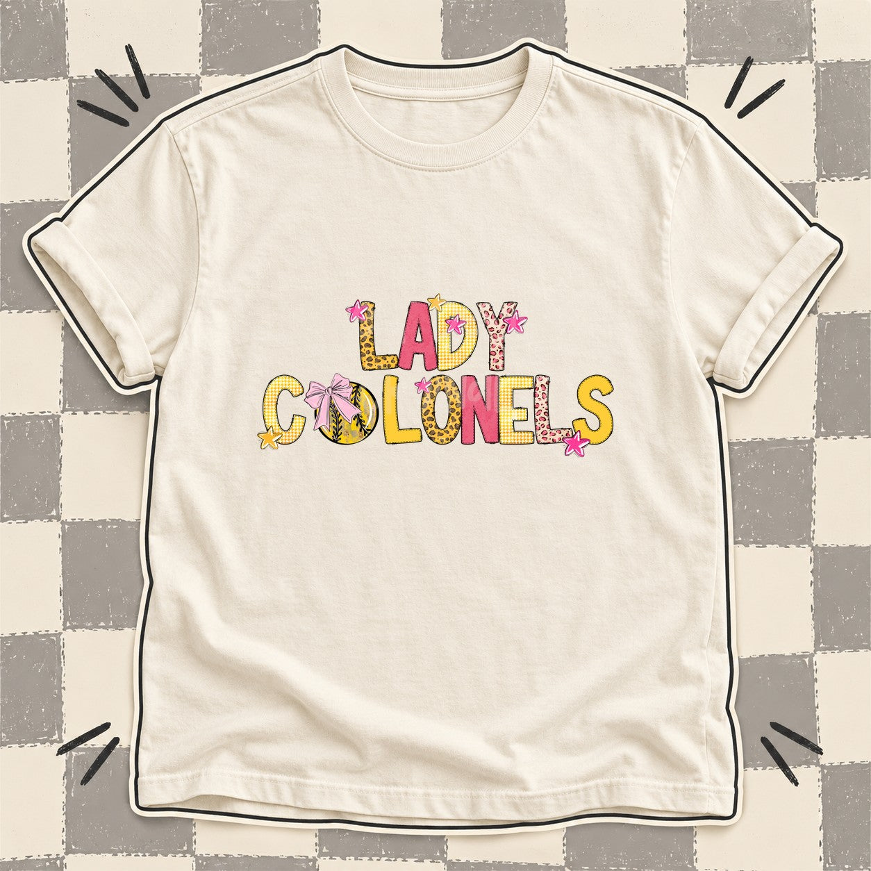 Mixed Doodle Softball Mascots – Sunshine Leopard Lady Colonels design