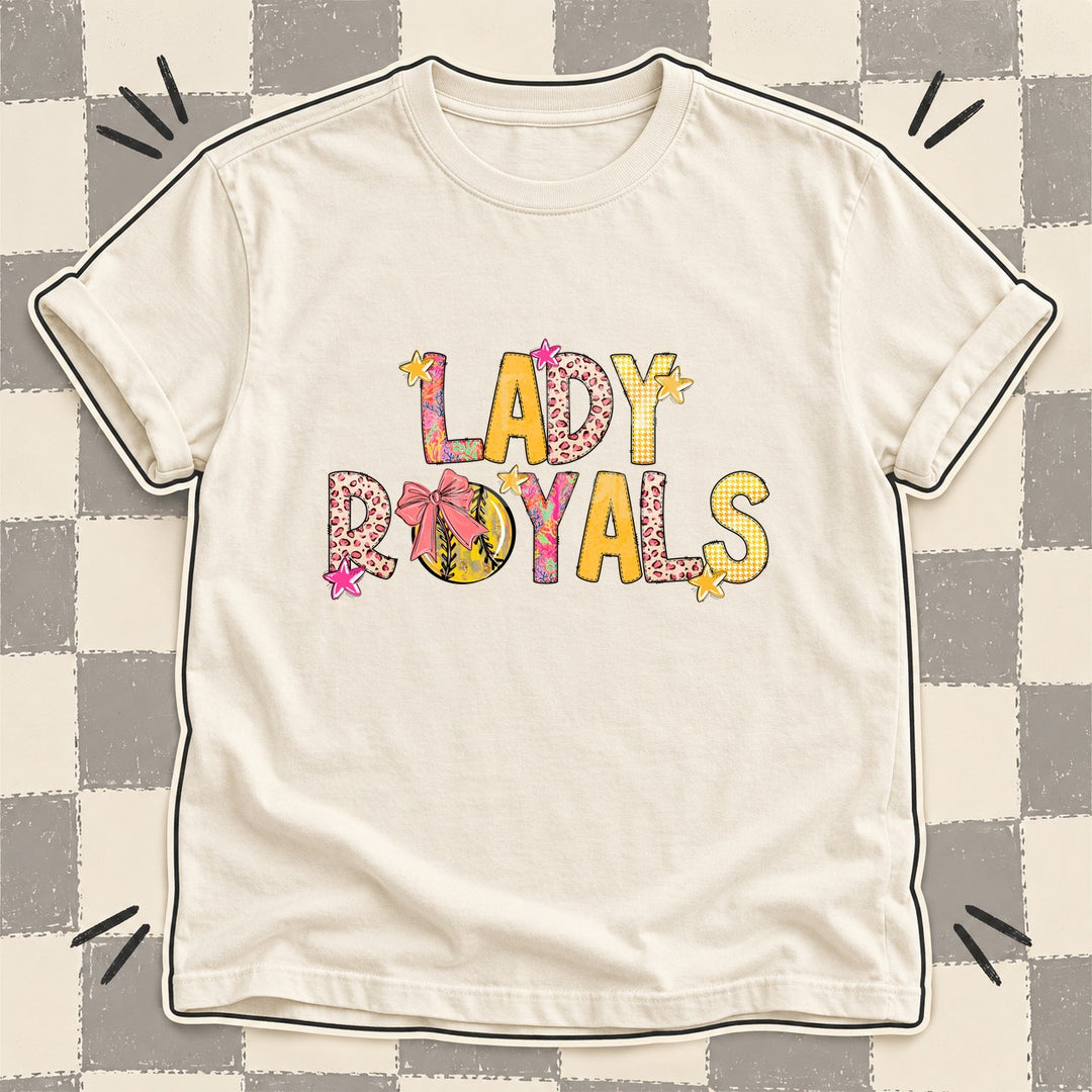 Lady Royals Mixed Doodle Softball Mascots – Softball Brights DTF transfer mockup