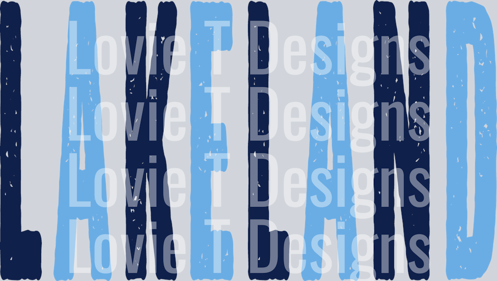 LAKELAND NAVY AND BLUE OVERISIZED GRUNGE MASCOT