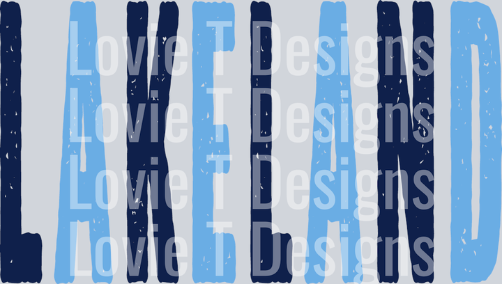 LAKELAND NAVY AND BLUE OVERISIZED GRUNGE MASCOT