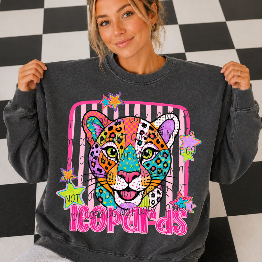 Leopards Funky Fresh mascot DTF transfer