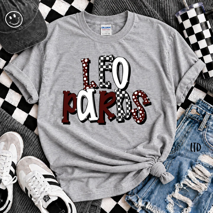 Leopards Maroon White Dot Dot Check Mix Mascots DTF transfer mockup