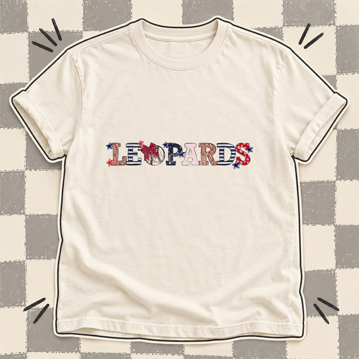 Mixed Doodle Baseball Mascots – Ballpark Classic Leopards design