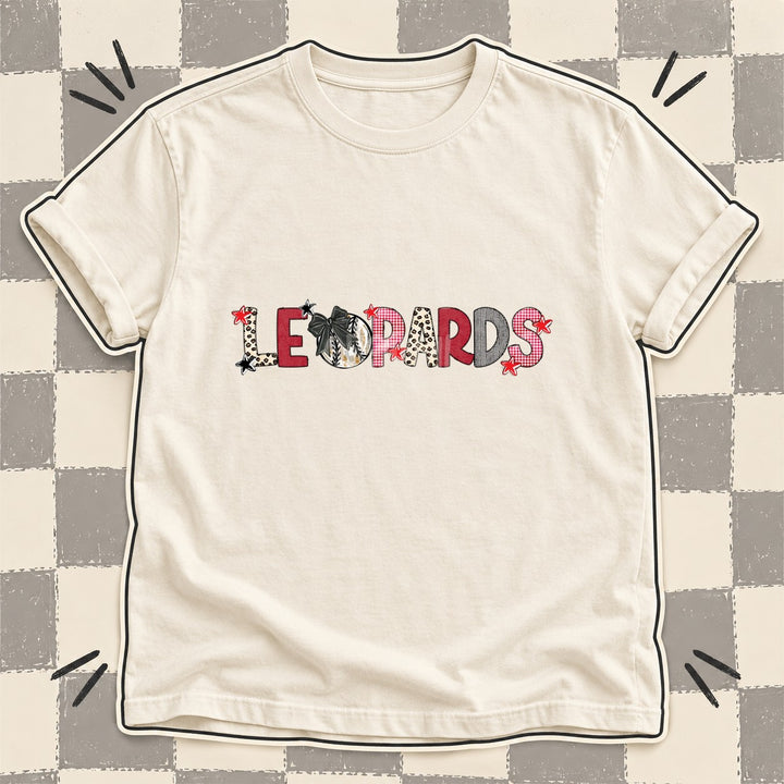 Leopards Mixed Doodle Baseball Mascots – Stitched Ballpark DTF transfer mockup