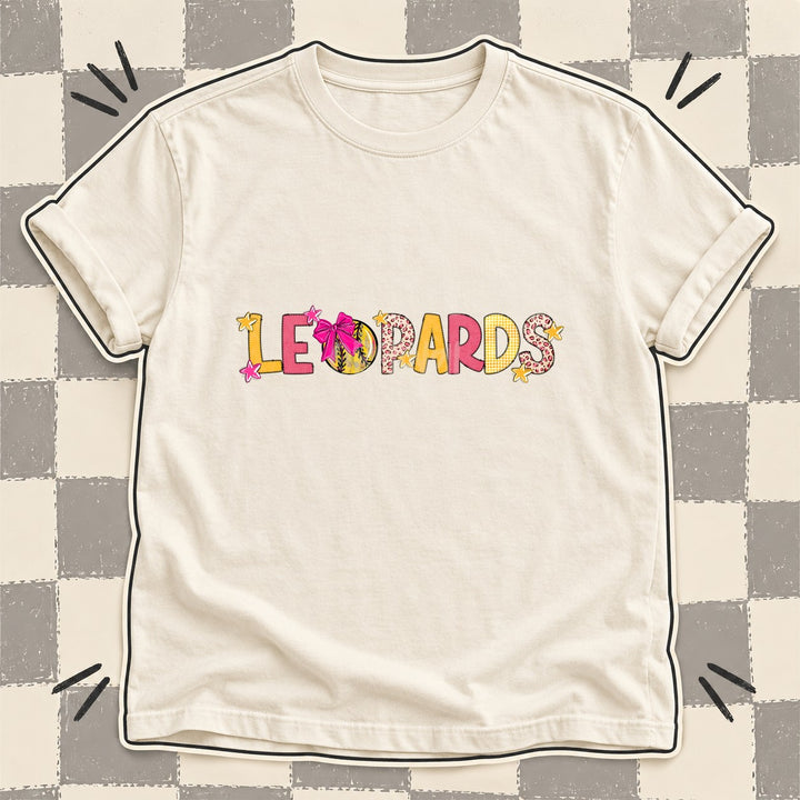 Leopards Mixed Doodle Softball Mascots – Stitched Softball DTF transfer mockup