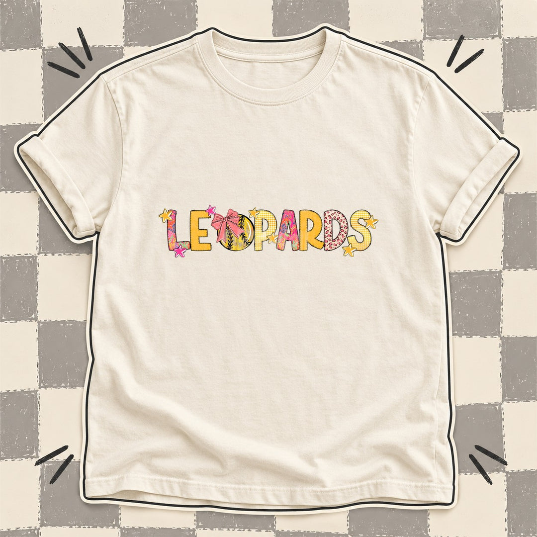 Leopards Mixed Doodle Softball Mascots – Softball Brights DTF transfer mockup