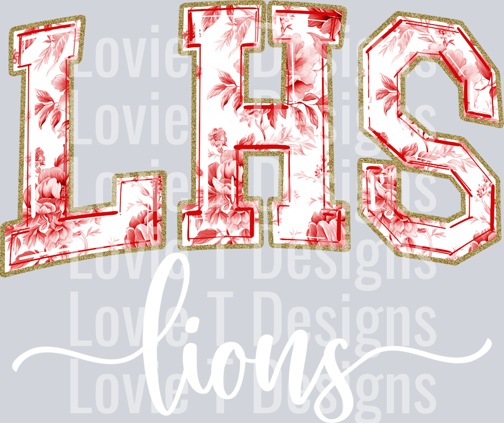 LHS RED TOILE LIONS