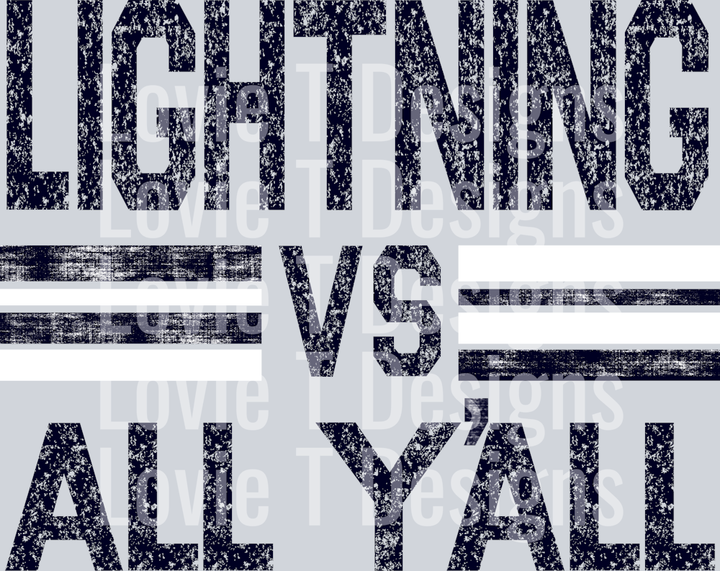 LIGHTNING VS ALL YALL NAVY AND WHITE