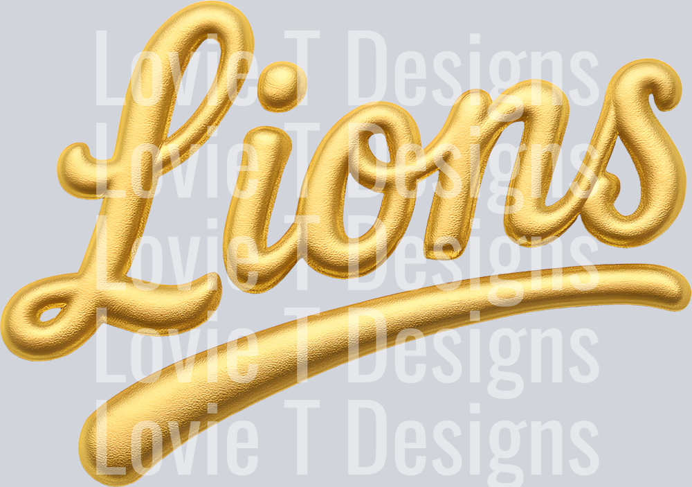 LIONS FAUX PUFF GOLD