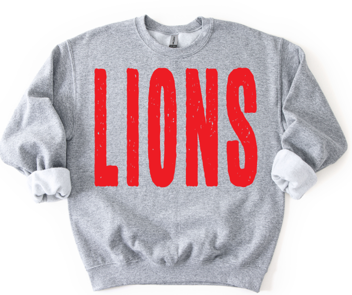 LIONS OVERISIZED GRUNGE MASCOT