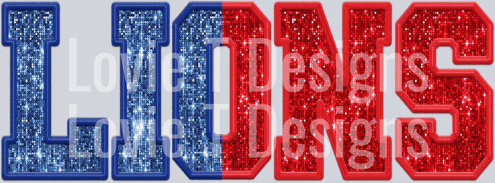 LIONS SPLIT O ROYAL AND RED