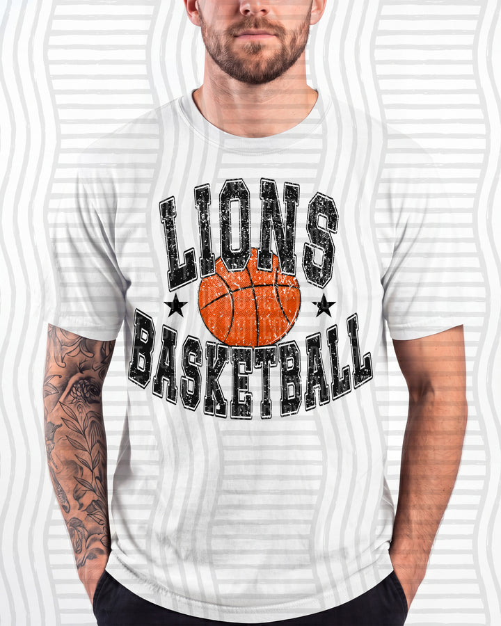 Lions Basketball Varsity Mascots DTF transfer