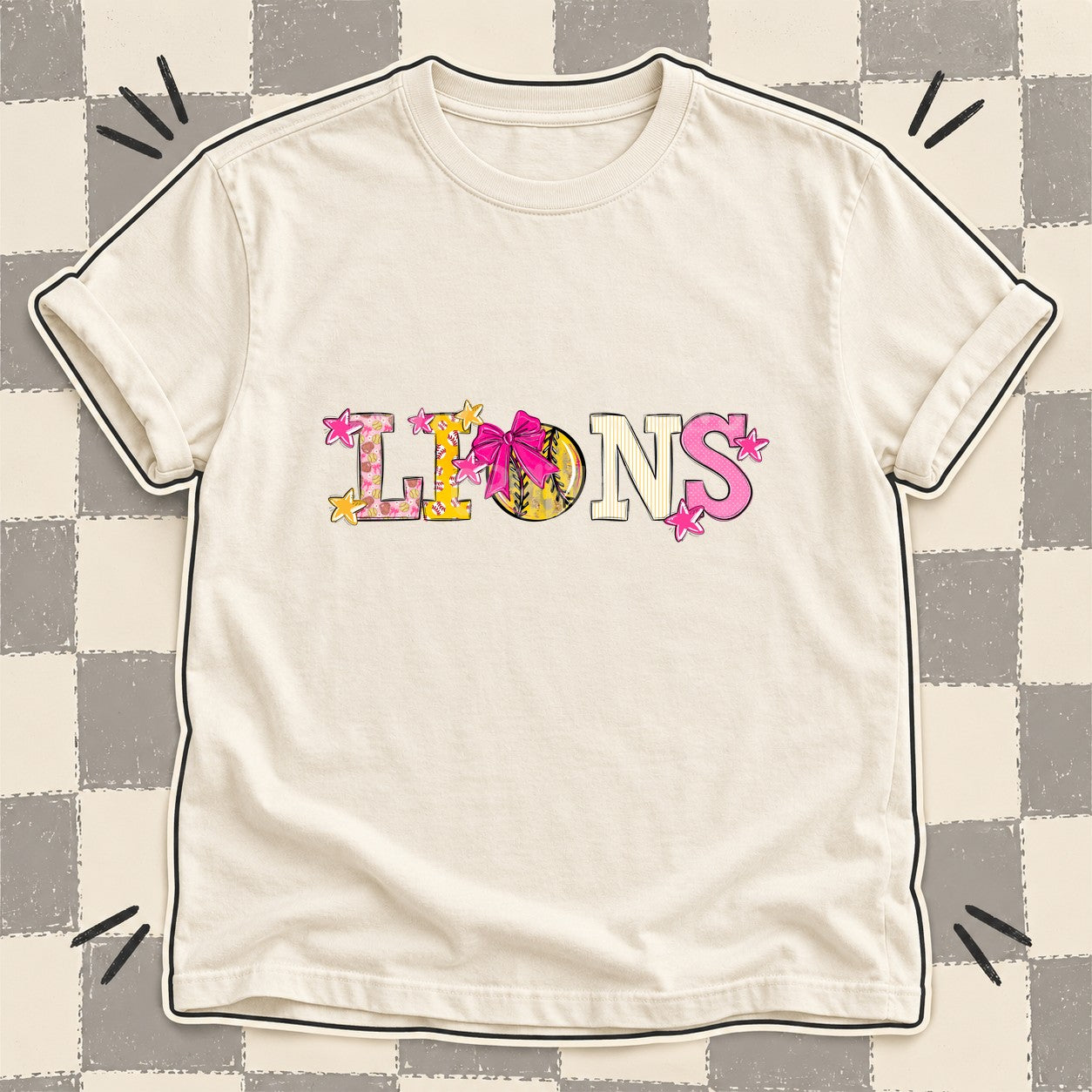 Mixed Doodle Softball Mascots – Sweet Softball Lions design