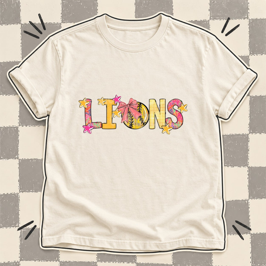 Lions Mixed Doodle Softball Mascots – Softball Brights DTF transfer mockup