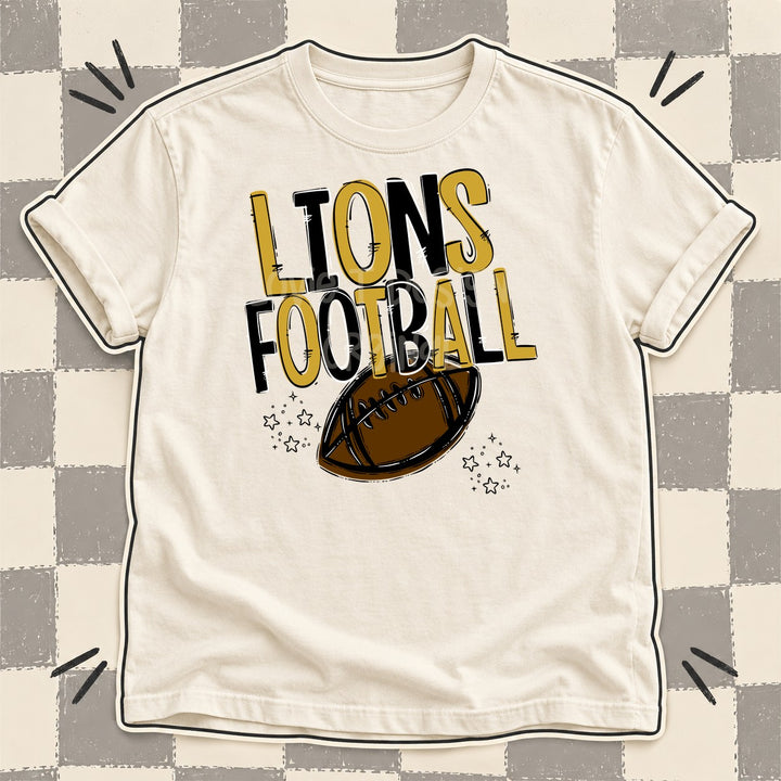 Lions Vegas Gold Black Team Go Football Mascots DTF transfer mockup