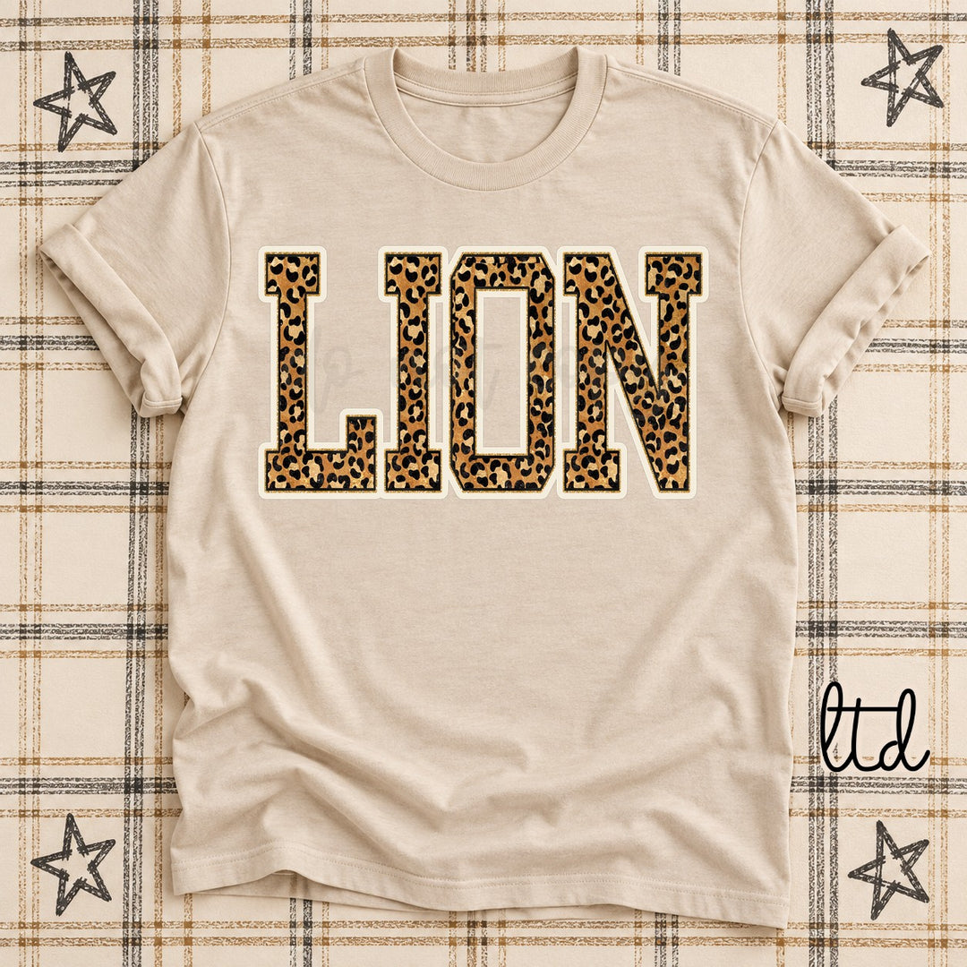 Lion Dark Leopard Mascots DTF transfer mockup
