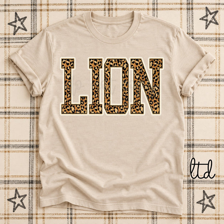Lion Dark Leopard Mascots DTF transfer mockup