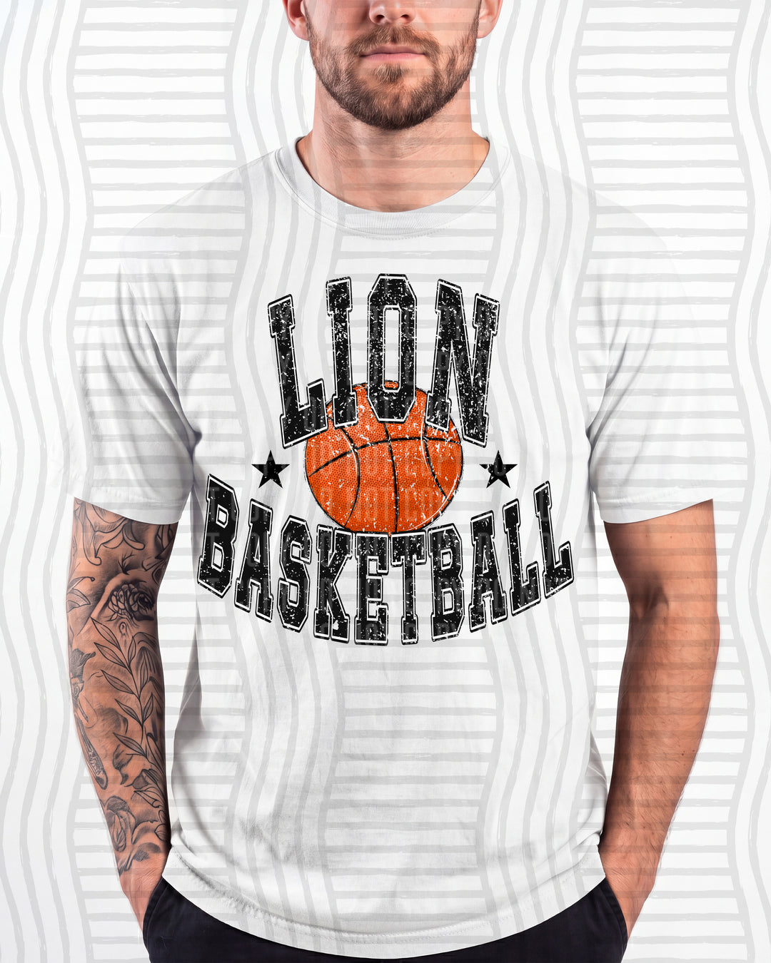 Lion Basketball Varsity Mascots DTF transfer