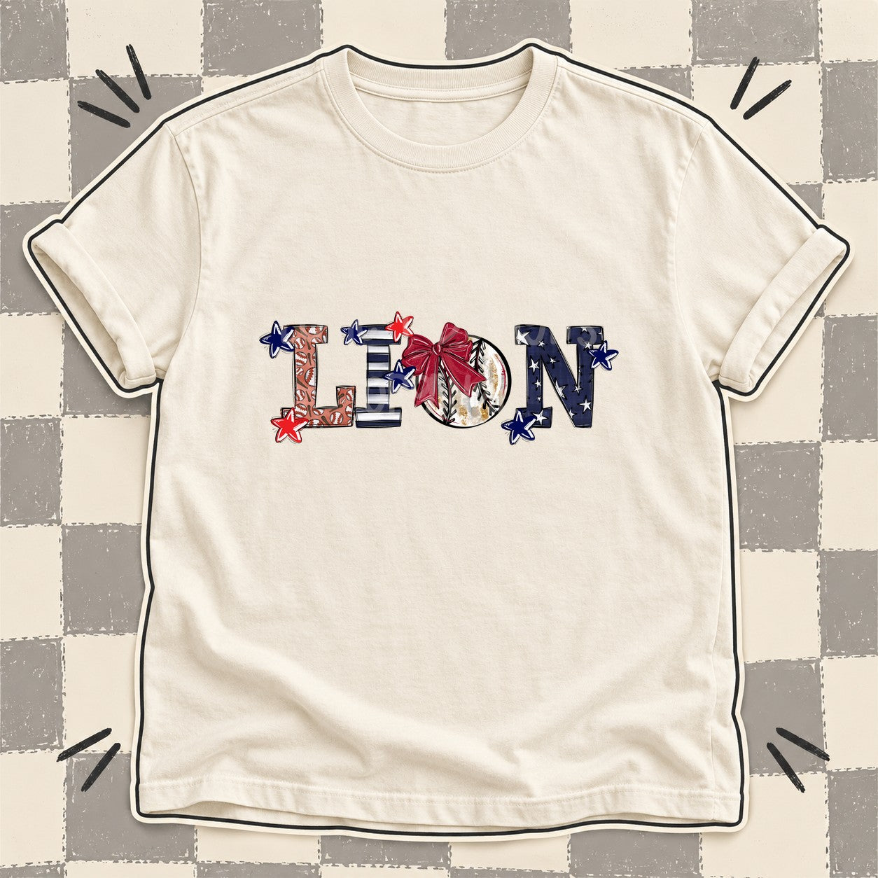 Mixed Doodle Baseball Mascots – Ballpark Classic Lion design