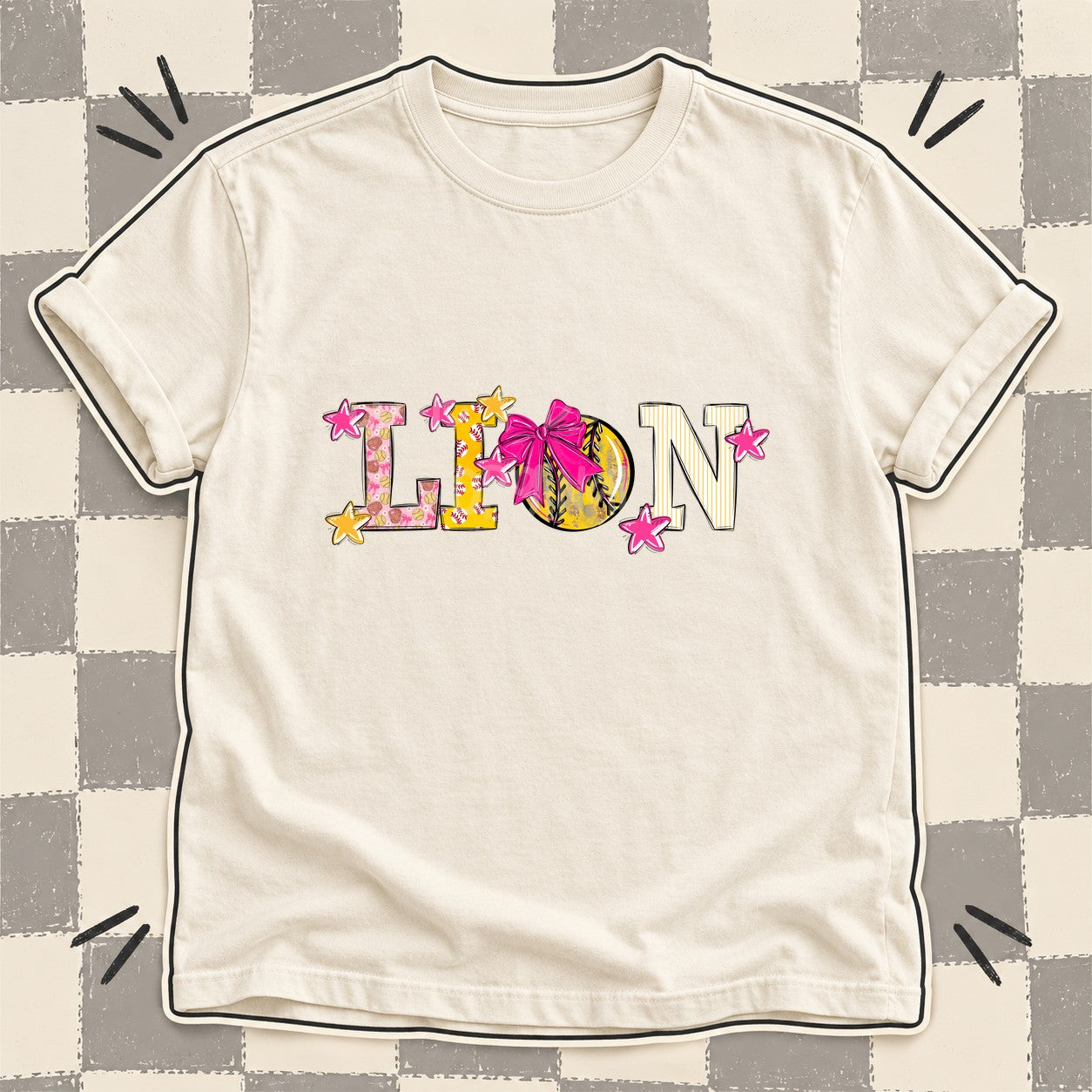 Mixed Doodle Softball Mascots – Sweet Softball Lion design