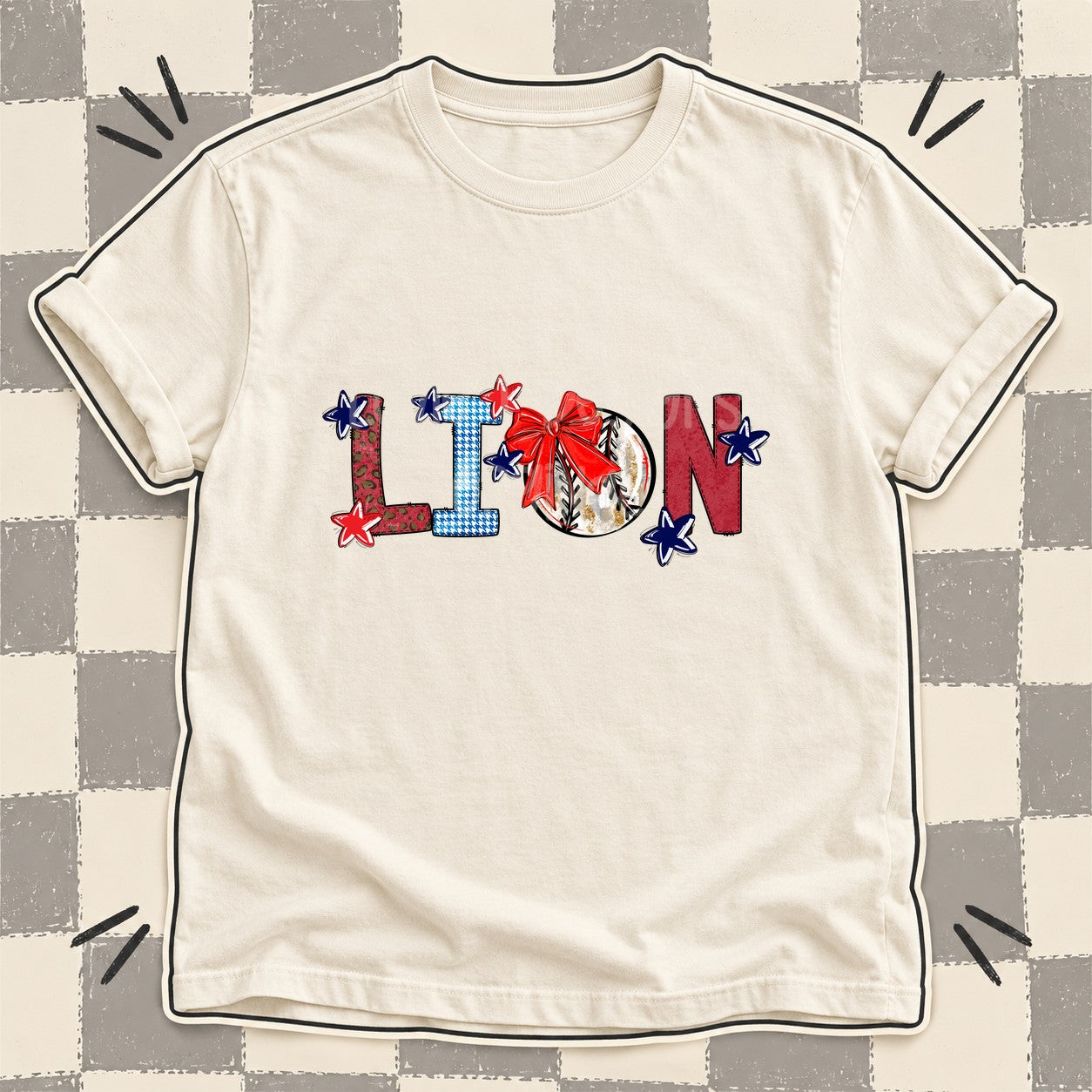 Mixed Doodle Baseball Mascots – Leopard Red Navy Lion design