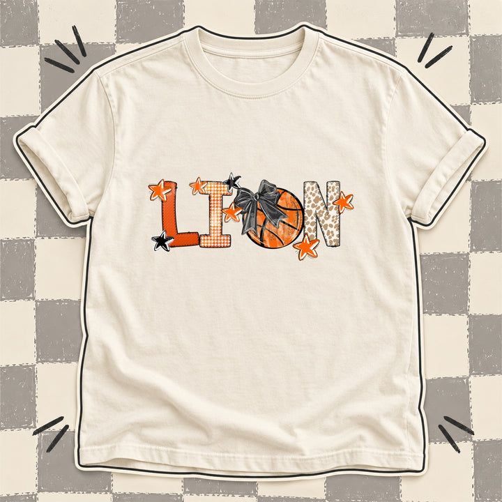 Lion Mixed Doodle Basketball Mascots – Hoops Houndstooth DTF transfer mockup