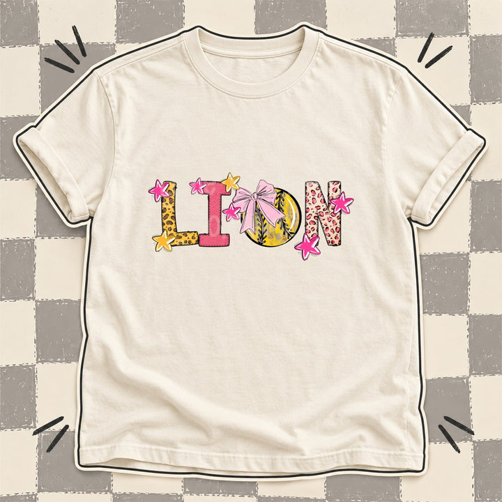 Lion Mixed Doodle Softball Mascots – Sunshine Leopard DTF transfer mockup