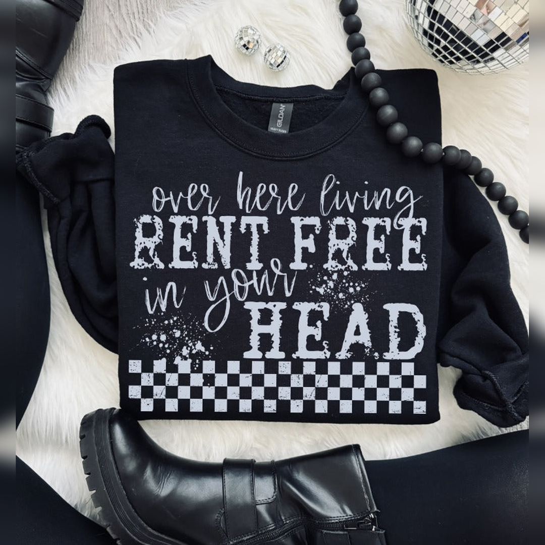 Living Rent Free in Your Head – DTF Transfer – product image