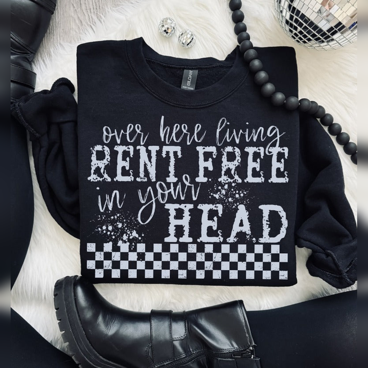 Living Rent Free in Your Head – DTF Transfer – product image