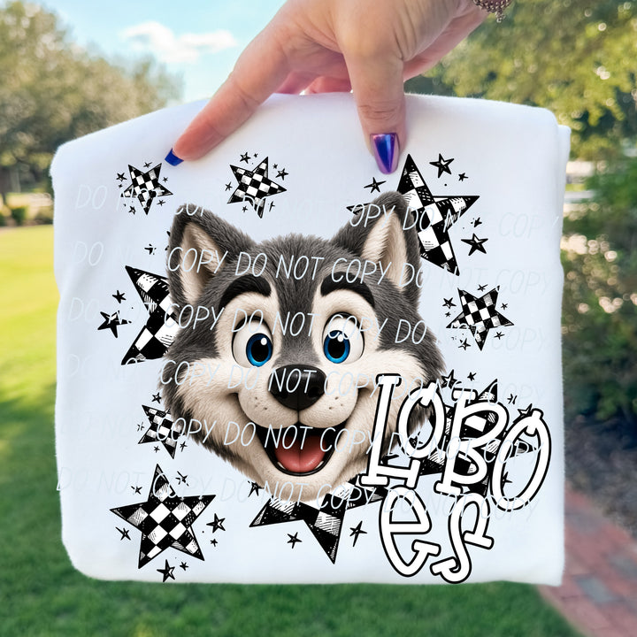 Loboes Big Mascot Energy mascot DTF transfer