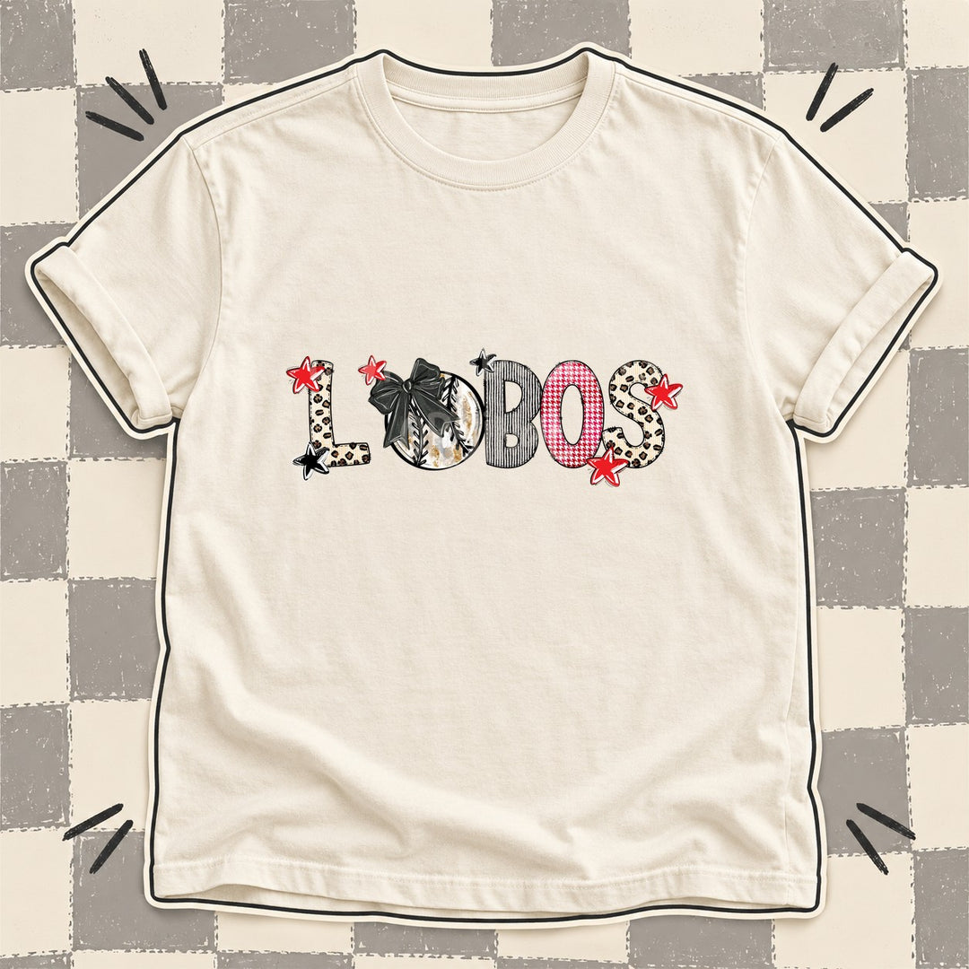 Lobos Mixed Doodle Baseball Mascots – Stitched Ballpark DTF transfer mockup