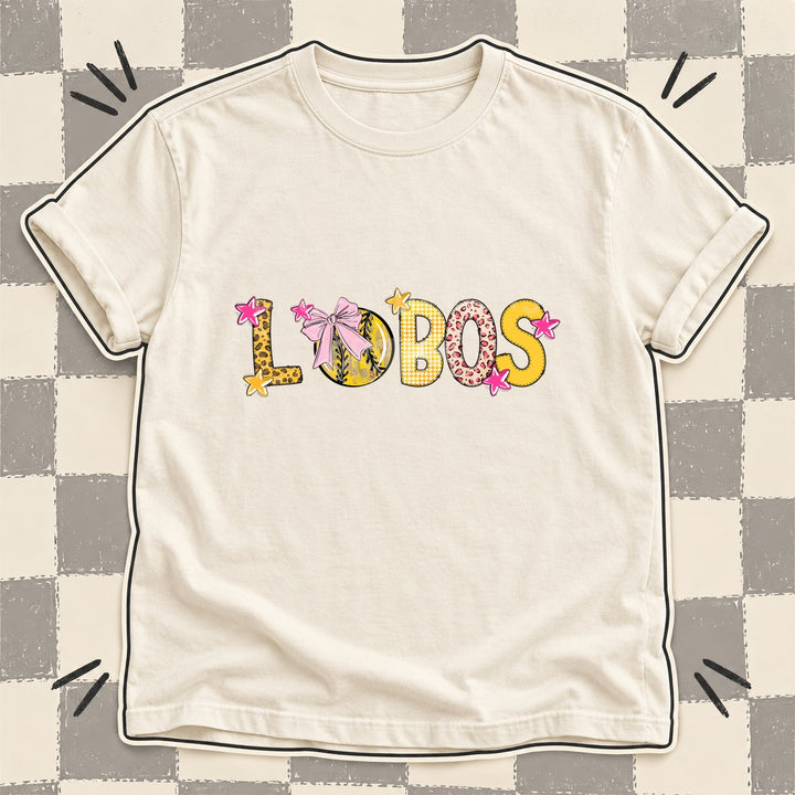 Lobos Mixed Doodle Softball Mascots – Sunshine Leopard DTF transfer mockup