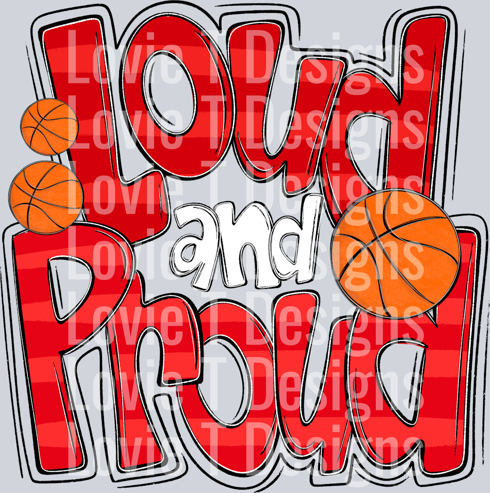 Loud and Proud Basketball Red