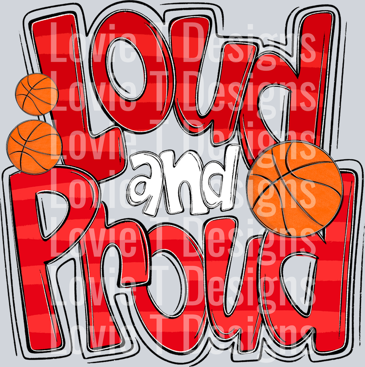 Loud and Proud Basketball Red
